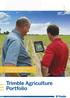 Profitable and Reliable Farm Management Solutions. Trimble Agriculture Portfolio TRANSFORMING THE WAY THE WORLD WORKS