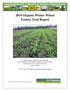 2014 Organic Winter Wheat Variety Trial Report