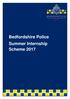 Bedfordshire Police Summer Internship Scheme 2017