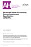 Advanced Higher Accounting Course Assessment Specification (C700 77)