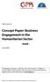 Concept Paper: Business Engagement in the Humanitarian Sector