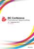 IBC Conference. Promotional Opportunities September RAI Amsterdam. show.ibc.org