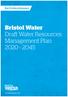 Bristol Water Draft Water Resources Management Plan