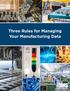Three Rules for Managing Your Manufacturing Data