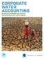 CORPORATE WATER ACCOUNTING