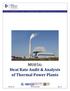 MU056: Heat Rate Audit & Analysis of Thermal Power Plants