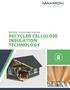 Building Construction Industry RECYCLED CELLULOSE INSULATION TECHNOLOGY