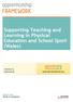 Supporting Teaching and Learning in Physical Education and School Sport (Wales)