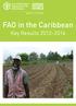 FAO in the Caribbean. Key Results FAO