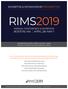 EXHIBITOR & SPONSORSHIP PROSPECTUS RIMS2019 ANNUAL CONFERENCE & EXHIBITION BOSTON, MA APRIL 28 MAY 1 EXHIBITION DATES: APRIL 28-MAY 1, 2019