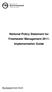 National Policy Statement for Freshwater Management 2011: Implementation Guide