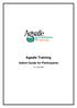 Agsafe Training. Admin Guide for Participants