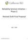 Reliability Services Initiative Phase 2: Revised Draft Final Proposal