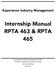 Experience Industry Management. Internship Manual RPTA 463 & RPTA 465