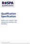 Qualification Specification. RoSPA Level 2 Award in Safe Moving and Handling in the Workplace