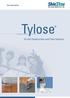 Tylose. for the Construction and Paint Industry