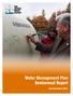 Water Management Plan Semiannual Report
