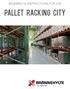 ASSEMBLY & INSTRUCTIONS FOR USE PALLET RACKING CITY