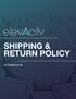 SHIPPING & RETURN POLICY OCTOBER 2018