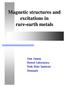 Magnetic structures and excitations in rare-earth earth metals. Jens Jensen Ørsted Laboratory Niels Bohr Institute Denmark