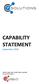 CAPABILITY STATEMENT. September Hunter Valley, New South Wales, Australia +61 (0)