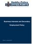 Business Interests and Secondary. Employment Policy