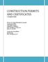 CONSTRUCTION PERMITS AND CERTIFICATES A Helpful Guide