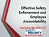 Effective Safety Enforcement and Employee Accountability. Chip Darius, MA, OHST, CET