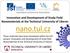 nano.tul.cz Innovation and Development of Study Field Nanomaterials at the Technical University of Liberec