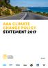 AAA CLIMATE CHANGE POLICY STATEMENT 2017