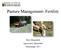 Pasture Management- Fertility. Brie Menjoulet Agronomy Specialist Hermitage, MO