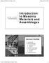 Introduction to Masonry Materials and Assemblages