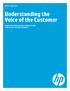 Understanding the Voice of the Customer