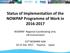 Status of Implementation of the NOWPAP Programme of Work in