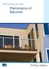 What you need to know about. Maintenance of Balconies