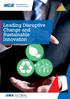 Leading Disruptive Change and Sustainable Innovation
