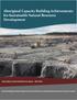 Aboriginal Capacity Building Achievements for Sustainable Natural Resource Development