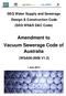 Amendment to Vacuum Sewerage Code of Australia
