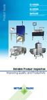 Product Guide. Reliable Product Inspection Improving Quality and Productivity. CI-VISION Vision Inspection. HI-SPEED Checkweighing