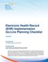 Electronic Health Record (EHR) Implementation Go-Live Planning Checklist