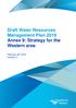 Draft Water Resources Management Plan 2019 Annex 9: Strategy for the Western area. February 26, 2018 Version 2