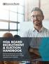 HOA BOARD RECRUITMENT & ELECTION HANDBOOK. A brief handbook for recruiting new board members and running a smooth board election.
