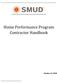 Home Performance Program Contractor Handbook