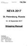 NEVA St. Petersburg, Russia. Shipping Manual September 2017