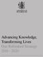 Advancing Knowledge, Transforming Lives Our Refreshed Strategy