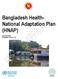 Bangladesh Health- National Adaptation Plan (HNAP) March 2018 Pending approval