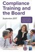 Compliance Training and the Board