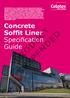 PRODUCT SUSPENDED. Concrete Soffit Liner Specification Guide