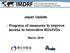 Japan Update. - Progress of measures to improve access to innovative MDs/IVDs - March, 2016