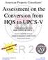 Assessment on the Conversion from HQS to UPCS-V